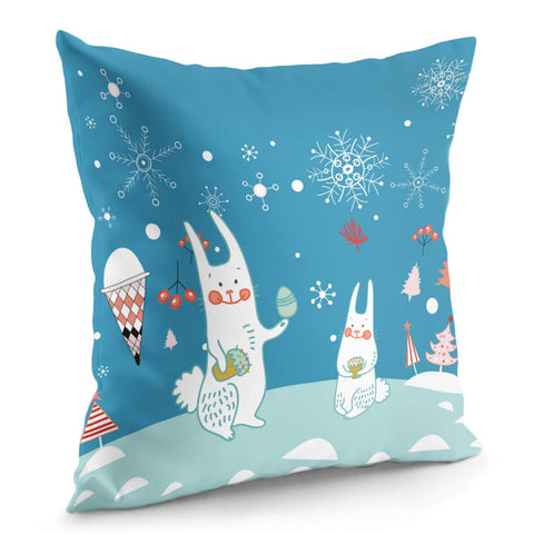 Image of Rabbit Pillow Cover