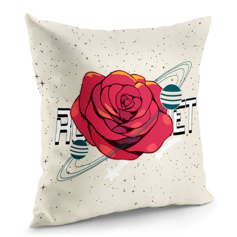 Image of Rose And The Universe Pillow Cover