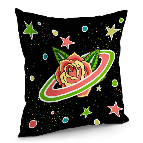 Image of Flower And Saturn Pillow Cover