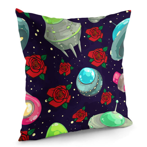 Image of Rose And The Universe Pillow Cover