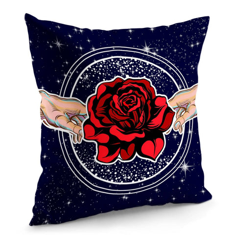 Image of Rose And The Universe Pillow Cover