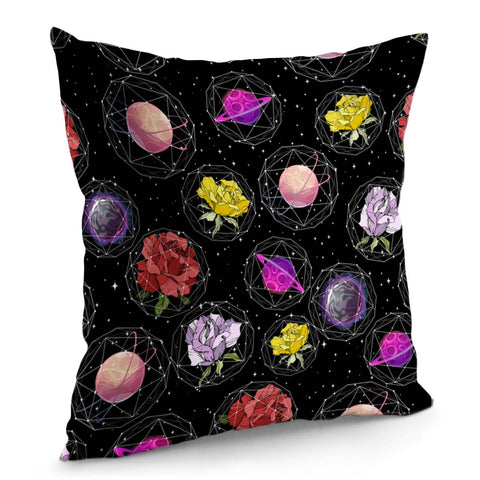 Image of Rose And The Universe Pillow Cover