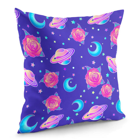 Image of Rose And Starry Sky Pillow Cover