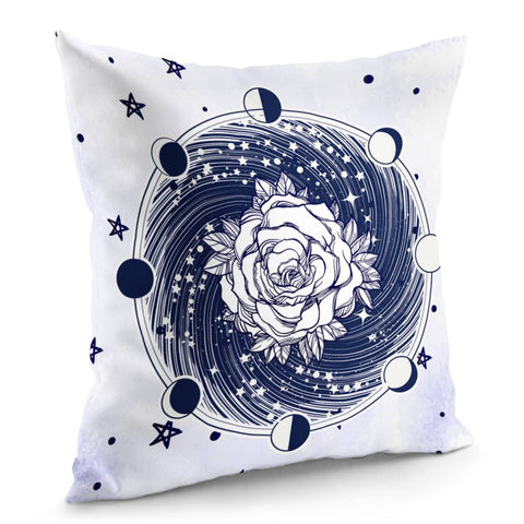 Image of Rose And Starry Sky Pillow Cover