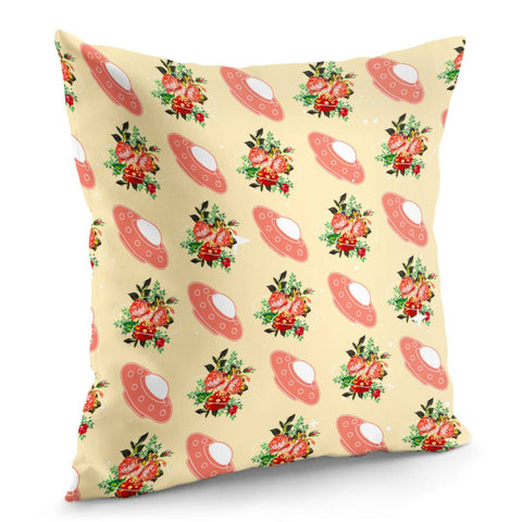 Image of Rose And Spaceship Pillow Cover