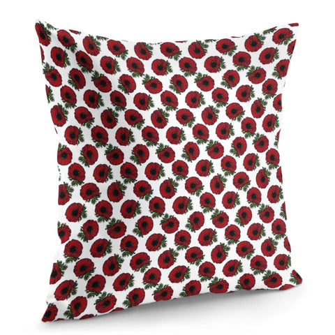 Image of Red Anemone Pillow Cover