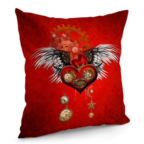 Image of Wonderful Steampunk Heart Pillow Cover