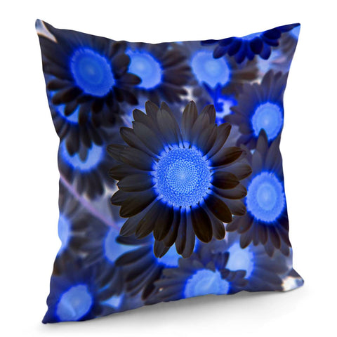 Image of Flowers In Black Pillow Cover