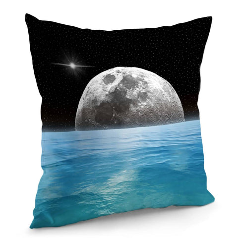 Image of Moon Ocean Pillow Cover