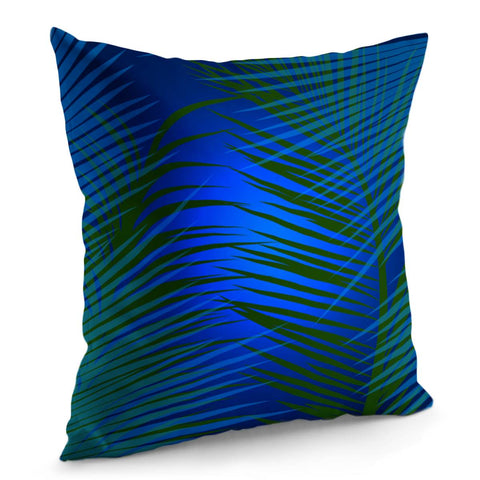 Image of Tropical Palm In Dark Pillow Cover