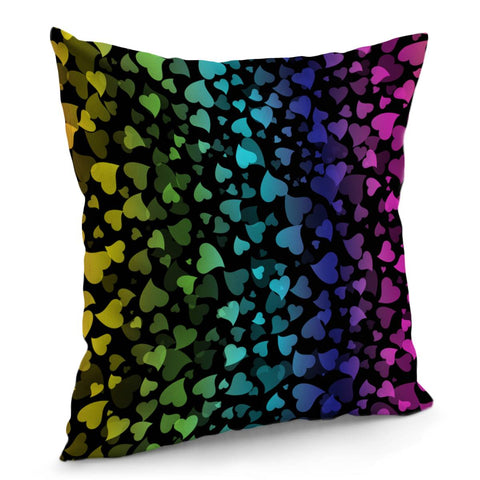 Image of Hearts Colors Pillow Cover