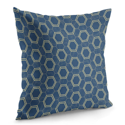 Image of Honeycomb Marble Pattern Pillow Cover