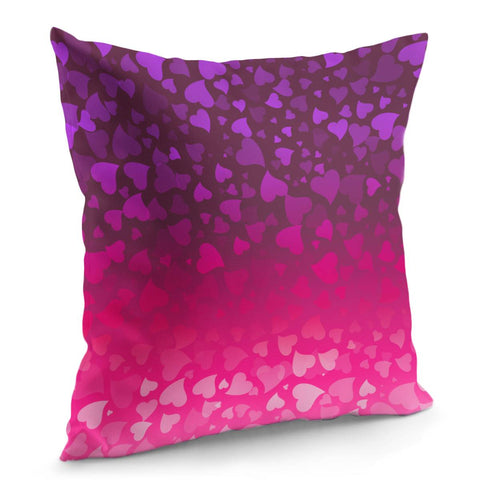 Image of Purple Pink Hearts Pillow Cover