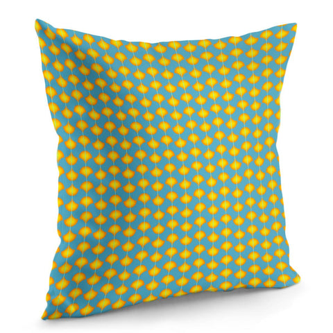 Image of Yellow Petals Pattern Pillow Cover