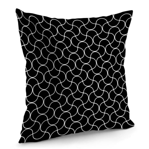 Image of Waves Puzzle Net Pattern Pillow Cover