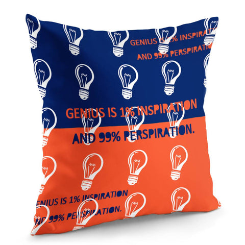 Image of Thomas Alva Edison Quotations Pillow Cover