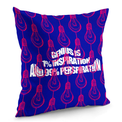 Image of Thomas Alva Edison Quotations Pillow Cover