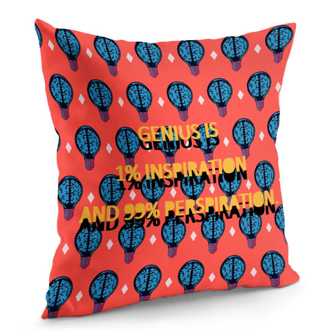 Image of Thomas Alva Edison Quotations Pillow Cover