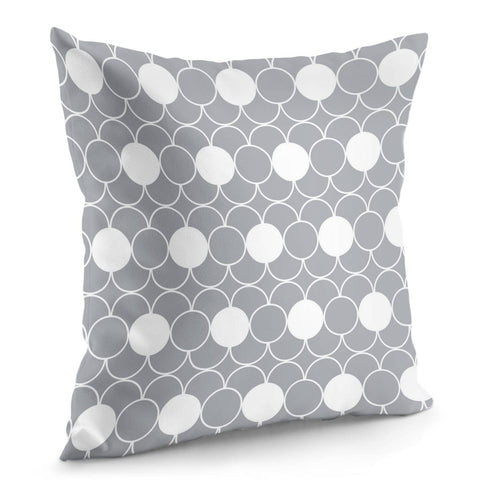 Image of Grey White Dots Pattern Pillow Cover