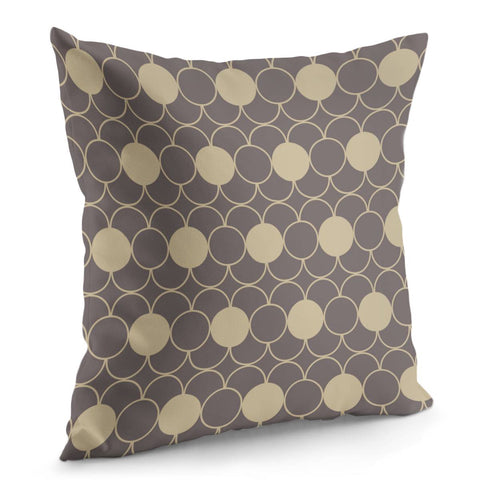 Image of Brown Beige Dots Pattern Pillow Cover