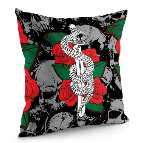 Image of Flowers And Snakes Pillow Cover