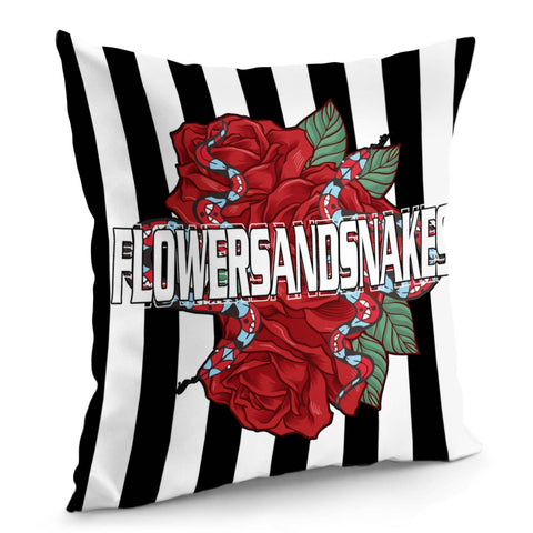 Image of Flowers And Snakes Pillow Cover