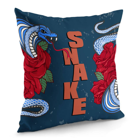 Image of Flowers And Snakes Pillow Cover