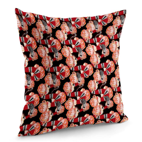 Image of Snake And Flowers Pillow Cover