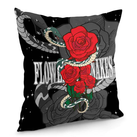 Image of Flowers And Snakes Pillow Cover