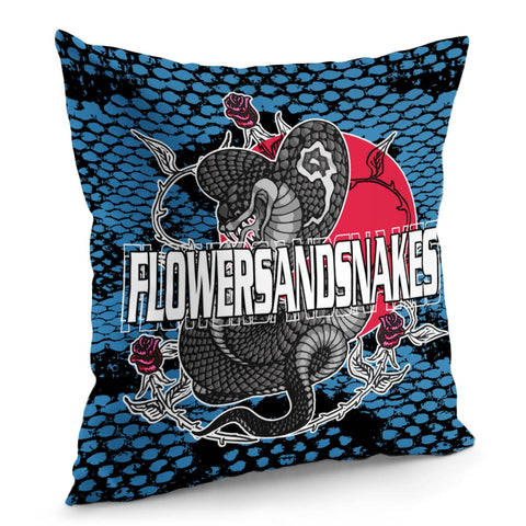 Image of Flowers And Snakes Pillow Cover