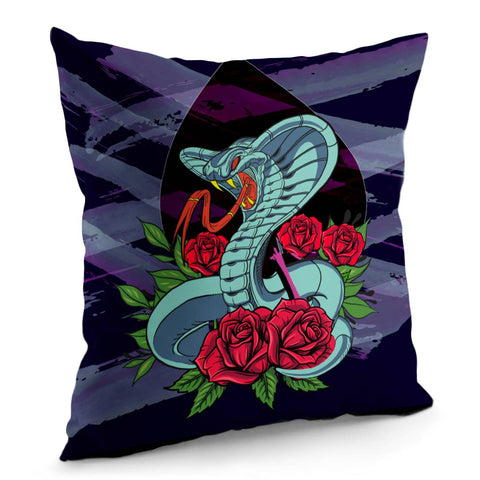 Image of Flowers And Snakes Pillow Cover