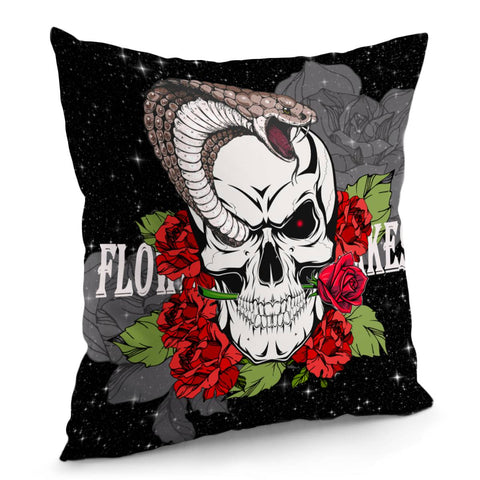 Image of Flowers And Snakes Pillow Cover