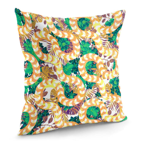 Image of Snake And Flower Pillow Cover