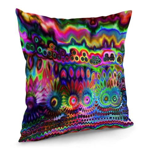 Image of Chromatic Rainbow Warp Pillow Cover