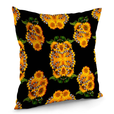 Image of Snake And Flower Pillow Cover