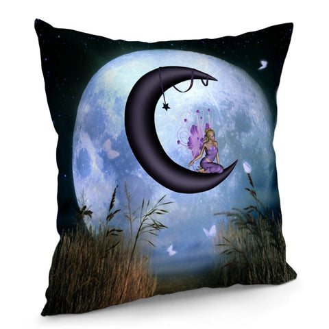 Image of Cute Fairy On The Moon Pillow Cover