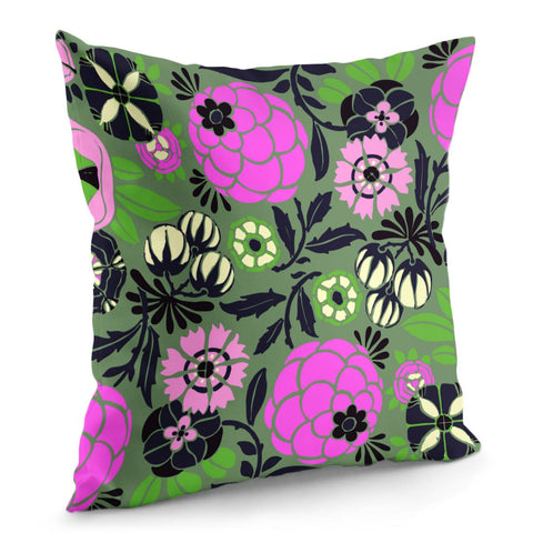 Image of Art Deco Flowers Pillow Cover