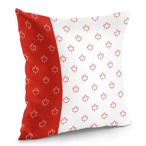 Image of Canada Maple Leaf Pattern Pillow Cover