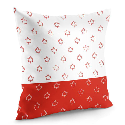 Image of Canada Maple Leaf Pattern Horizontal Pillow Cover