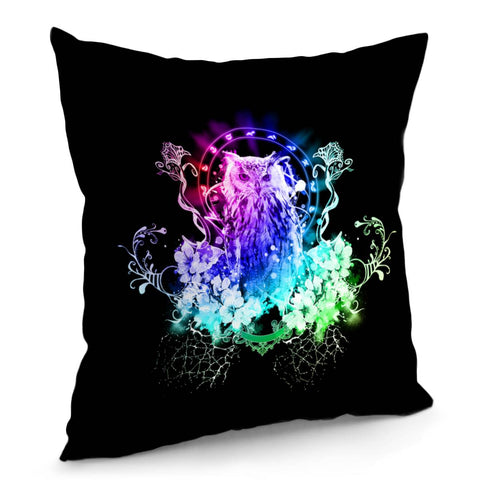 Image of Wonderful Colorful Owl Pillow Cover