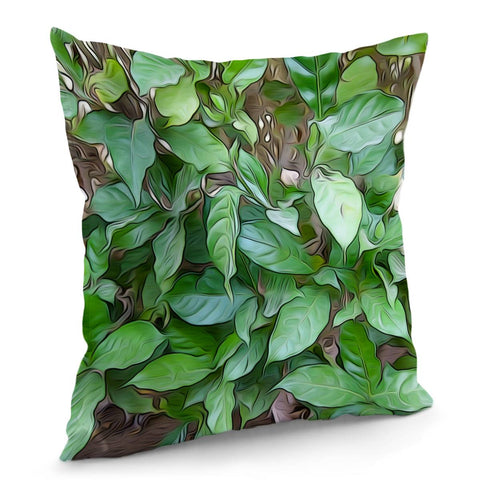 Image of Garden Green Leaves Pillow Cover