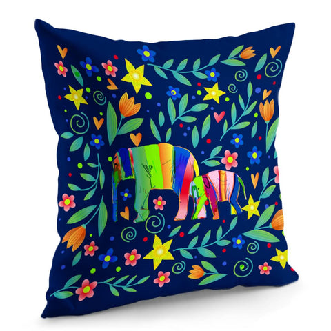 Image of Elephant Mother And Child Pillow Cover