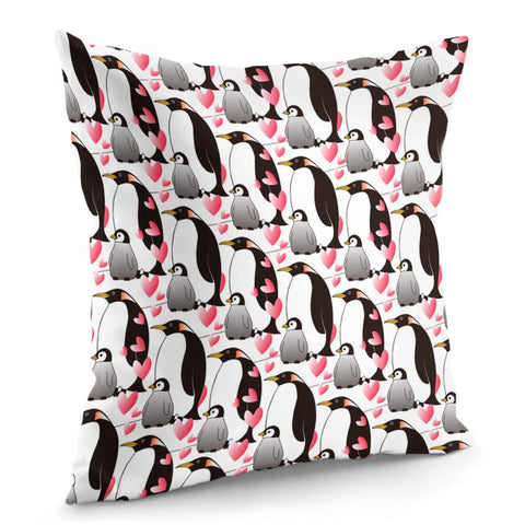 Image of Penguin Mother And Child Pillow Cover