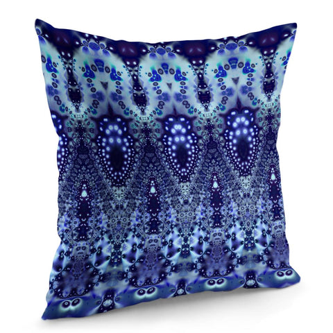 Image of Blue Lace Fractal Pillow Cover