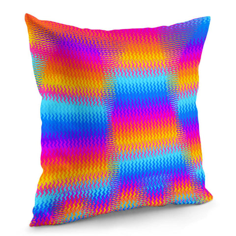 Image of Psychedelic Rainbow Heat Waves Pillow Cover