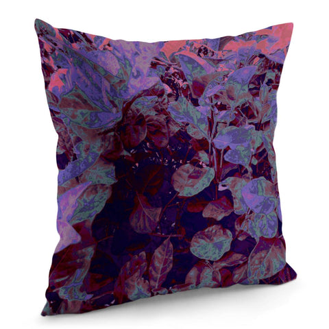 Image of Purple Abstract Garden Pillow Cover