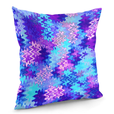 Image of Blue Purple Marble Waves Pillow Cover