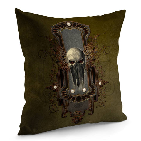 Image of Awesome Creepy Skull Pillow Cover