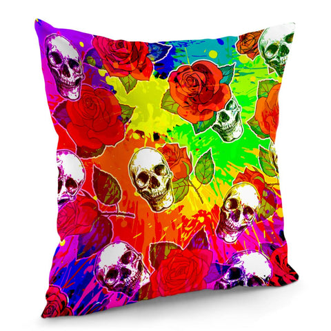 Image of Color And Skul Pillow Cover