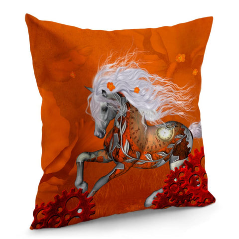 Image of Wonderful Steampunk Horse Pillow Cover